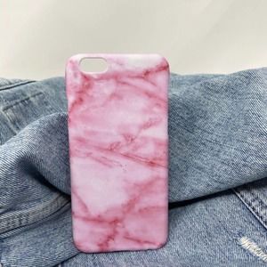 iPhone 6 Case Pink White Marble Cover